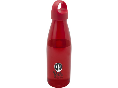 Bergen бутылка для воды объемом 800 мл из переработанной пластмассы, красный