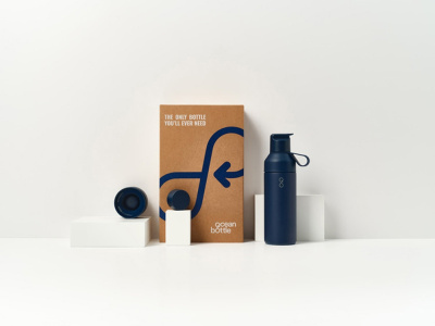 Подарочный набор Ocean Bottle 3-в-1 объемом 500 мл - Синий