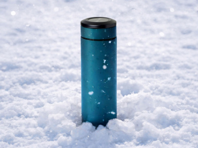 Термос Confident с покрытием soft-touch 420мл, индиго