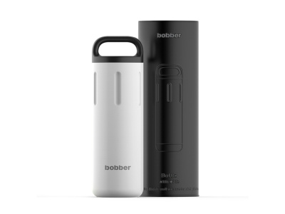 Вакуумный термос с керамическим покрытием бытовой, тм bobber, 770 мл. Артикул Bottle-770 Iced Water (белый) , размер 770 мл