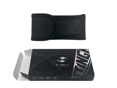 Мультитул Stinger, 100x45 мм, 11 функций, сталь, серебристый, в комплекте нейлоновый чехол