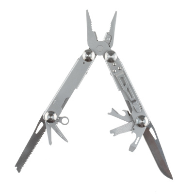 Мультитул Stinger, 104x45 мм, 12 функций, сталь, серебристый, в комплекте нейлоновый чехол