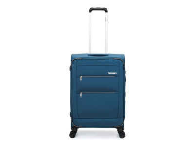 Чемодан TORBER ВИВИ, синий, полиэстер, 44 х 25 х 67 см, 63 л , размер M
