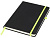 Блокнот Noir среднего размера, черный/лайм , размер A5