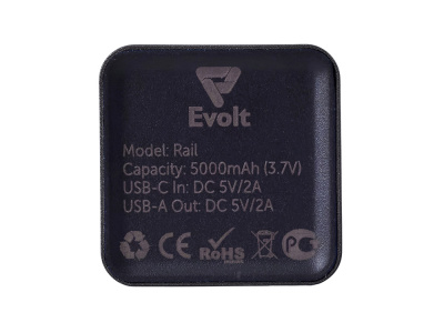 Внешний аккумулятор Rail, 5000 mAh, черный