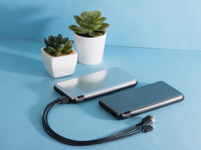 Внешний аккумулятор Forge v.2, металл, 10000mah, серый