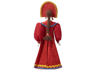 Подарочный набор: кукла фарфоровая, крем-мед, красный