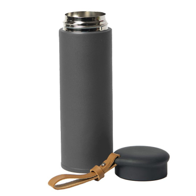 Термос вакуумный STRIPE, темно-серый, нержавеющая сталь, 450 мл