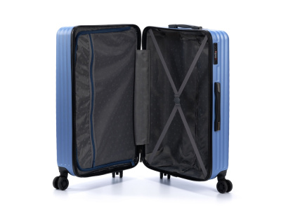 Чемодан TORBER ЛАМА, синий, ABS-пластик, 49 х 29,5 х 77 см, 92 л , размер L