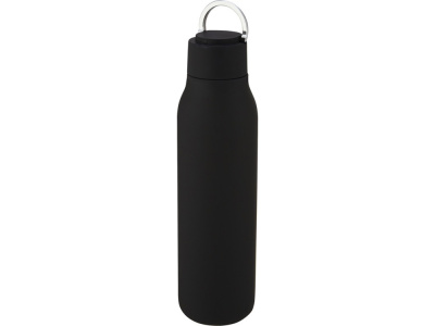 Marka, медная бутылка объемом 600 мл с вакуумной изоляцией и металлической петлей, черный