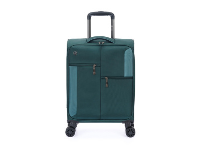 Чемодан TORBER СЕЙД, тёмно-зелёный, нейлон 600D, 36,5 х 19 х 54 см, 32 л , размер S