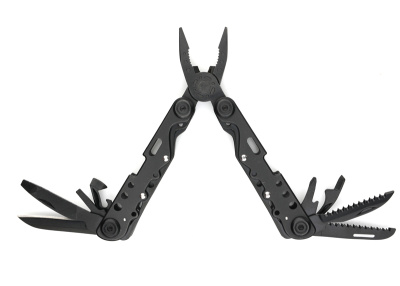 Мультитул Stinger, 105x40 мм, 13 функций, сталь, чёрный, в комплекте нейлоновый чехол