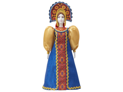 Подарочный набор: кукла фарфоровая, крем-мед, красный