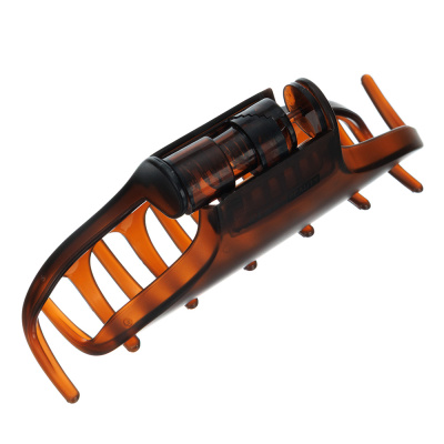 Заколка- краб Dewal Beauty, коричневая, матовая