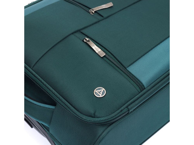 Чемодан TORBER СЕЙД, тёмно-зелёный, нейлон 600D, 36,5 х 19 х 54 см, 32 л , размер S