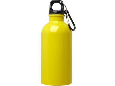 Одностенная бутылка для воды с карабином Oregon, изготовленная из нержавеющей стали, сертифицированной по стандарту RCS, объемом 400 мл - Желтый , размер 400 мл