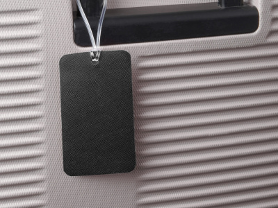 Багажная бирка Favor на силиконовой петле, черный