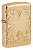 Зажигалка ZIPPO Armor® Lucky Clover с покрытием High Polish Gold Plate, латунь/сталь, золотистая, 38x13x57 мм
