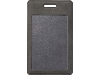 Вертикальный чехол для пропуска из экокожи Alicante, темно-серый