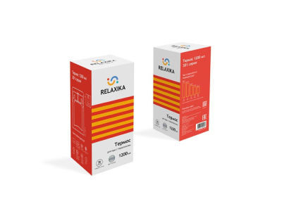 Термос для еды Relaxika 301 в чехле, 1200 мл, стальной , размер 1200 мл