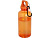 Бутылка для воды с карабином Oregon из переработанной пластмассы, 400 мл - Оранжевый