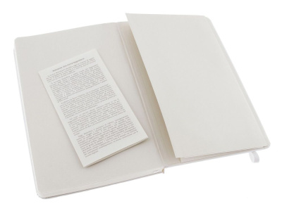 Записная книжка Moleskine Classic (в линейку) в твердой обложке, Large (13х21см), белый , размер A5