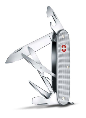 Нож перочинный VICTORINOX Pioneer X, 93 мм, 9 функций, алюминиевая рукоять, серебристый