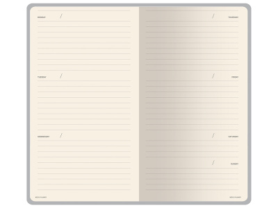 Еженедельник недатированный А6 Zefirс нашивкой, сиреневый