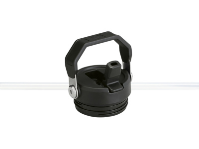 Бутылка для воды объемом 1,06 литра с откидной трубочкой Stanley IceFlow™ 2.0 - сплошной черный