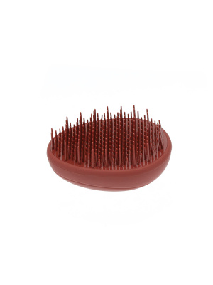 Щетка массажная Dewal Beauty серия"Прованс"с пластиковым штифтом, овальная, коричневая