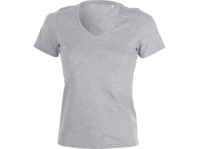 Футболка Heavy Super Club N женская с V-образным вырезом, серый меланж , размер L