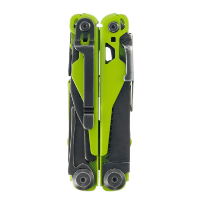 Мультитул Stinger, 107 х 19 мм, 19 функций, сталь, салатовый корпус, стоунвош, в картонной коробке, в комплекте нейлоновый чехол
