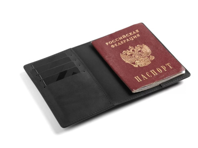 Обложка для паспорта Нит, черный , размер Без лого
