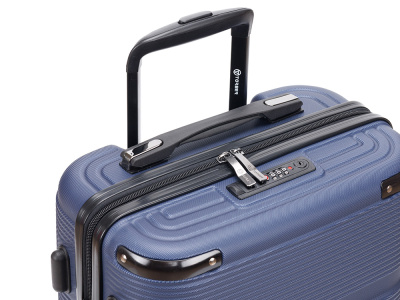 Чемодан TORBER ОНЕГА, синий, ABS-пластик, 59,5 х 39,5 х 24 см, 46 л , размер S