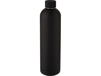 Spring Медная спортивная бутылка объемом 1 л с вакуумной изоляцией , черный