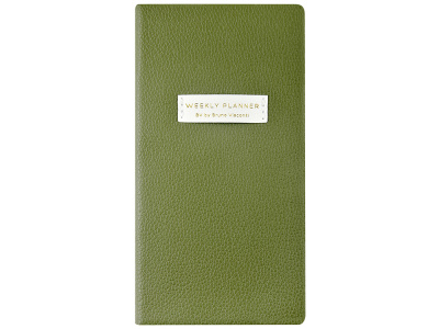 Еженедельник недатированный А6 Verde с нашивкой, зеленый