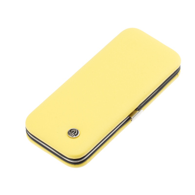 Маникюрный набор GD, 5 пр. Футляр: искусcтвенная кожа, цвет желтый