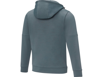 Мужской свитер анорак Sayan на молнии на половину длины с капюшоном, steel grey , размер L