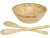 Argulls, бамбуковая салатница и приборы, natural