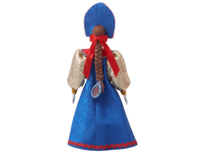 Подарочный набор: кукла фарфоровая, крем-мед, красный