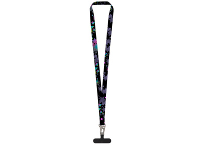 Ланъярд 2,5 см под сублимацию с большим карабином и узким держателем для телефона из ПЭ