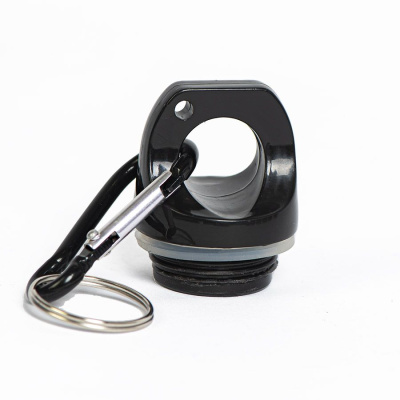 Бутылка для воды "Mento-1", алюминиевая, с карабином, 400 мл., черный