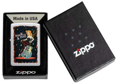 Зажигалка ZIPPO Cool Chick с покрытием Satin Chrome, латунь/сталь, серебристая, 38x13x57 мм