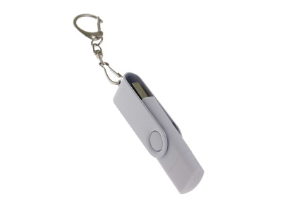 USB-флешка на 32 Гб 2 в 1 поворотный механизм, c дополнительным разъемом Type-C с одноцветным металлическим клипом, белый , размер 32ГБ