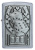 Зажигалка ZIPPO Lucky 7 с покрытием Street Chrome, латунь/сталь, серебристая, 38x13x57 мм