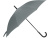Зонт-трость Reviver с куполом из переработанного пластика, серый