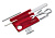 Швейцарская карточка VICTORINOX SwissCard Nailcare, 13 функций, полупрозрачная красная