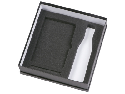 Подарочный набор с блокнотом С2, металлической ручкой и термобутылкой, красный , размер твердая обложка