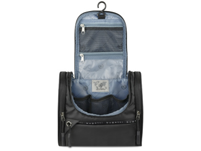 Несессер BUGATTI БЛАНК ОБЛЕГЧЕННАЯ | BLANC DELIGHT, чёрный, нейлон RPET600D/тарпаулин/полиэстер, 24,5х12х22,5 см, 5 л