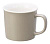 Матовая кружка Nancy 360 мл цветная снаружи, белая внутри, бежевый